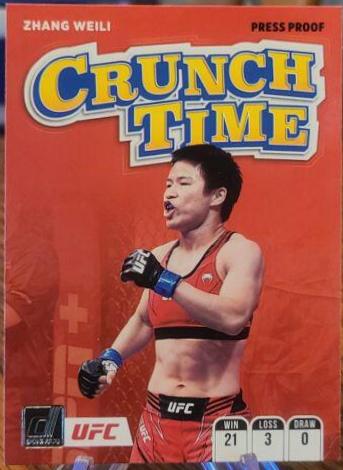 Zhang Weili 2022 Panini Donruss UFC Crunch Time #6 Press Proof