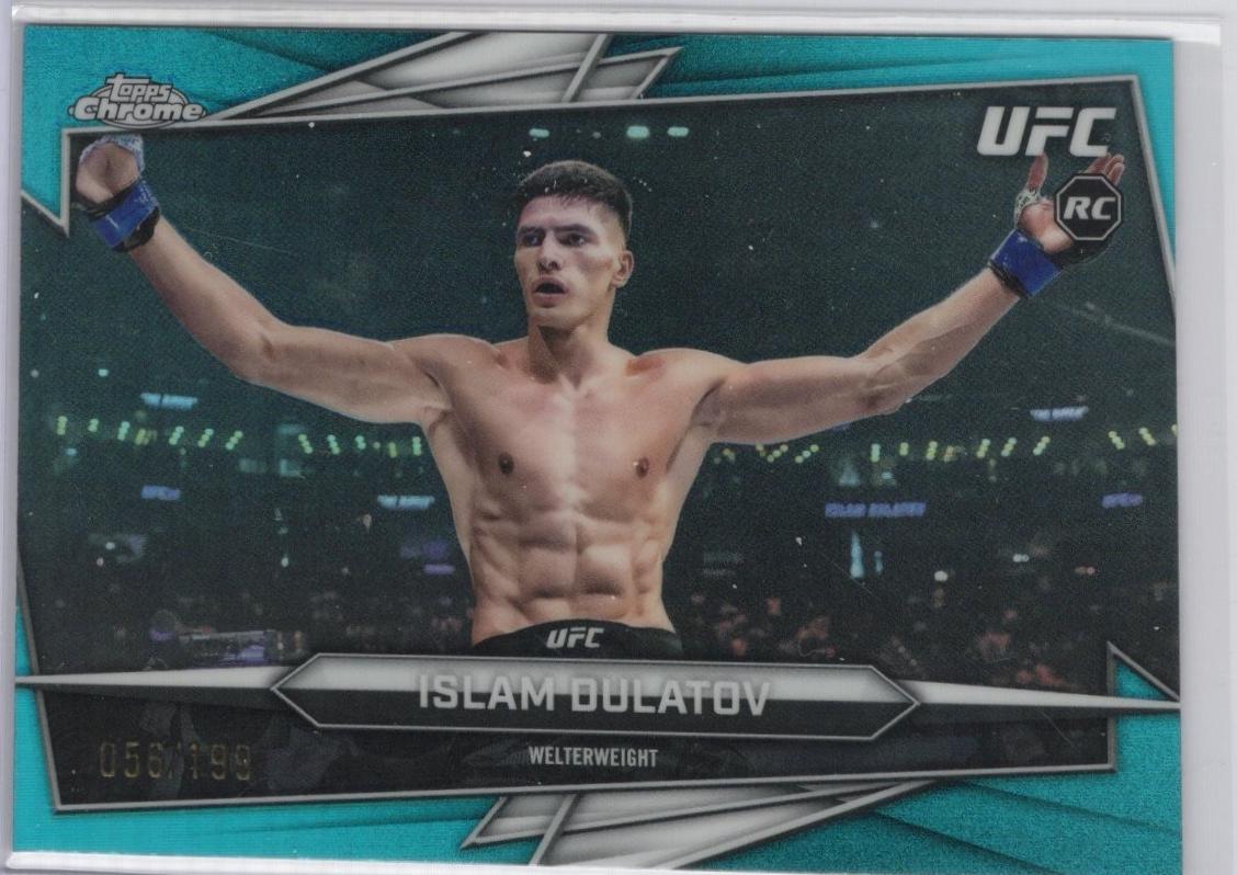 Islam Dulatov 2026 Topps Chrome UFC Base #24 Aqua Refractor