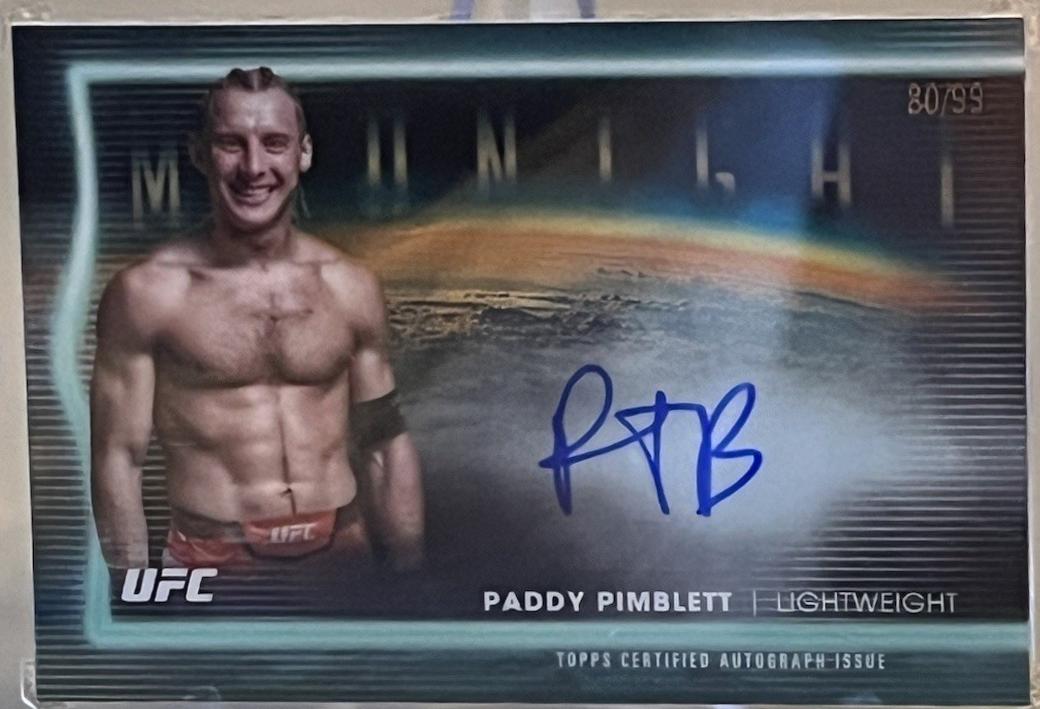Paddy Pimblett 2025 Topps Midnight UFC Horizon Signatures #HNS-PP Twilight