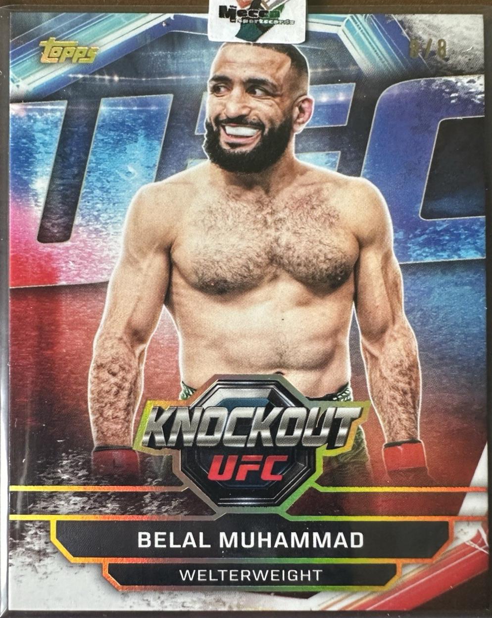 Belal Muhammad 2026 Topps Knockout UFC Base #31 Black & White