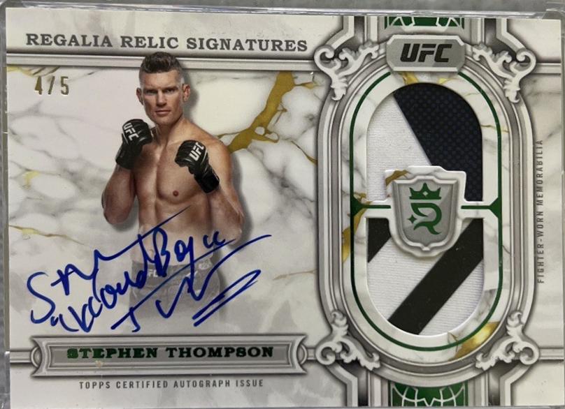 Stephen Thompson 2024 Topps Royalty UFC Regalia Relic Signatures #RRS-STN Green