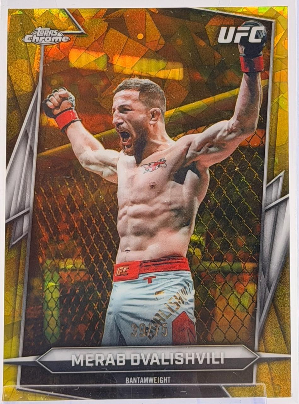 Merab Dvalishvili 2026 Topps Chrome UFC Base #50 Gold Refractor
