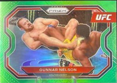 Gunnar Nelson 2021 Panini Prizm UFC Base #198 Neon Green