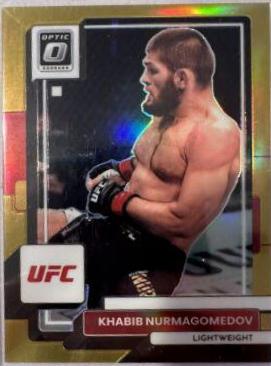 Khabib Nurmagomedov 2023 Panini Donruss Optic UFC Base #40 Gold