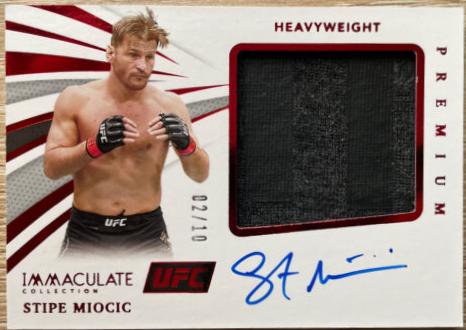Stipe Miocic 2021 Panini Immaculate UFC Premium Memorabilia Autographs #9 Platinum