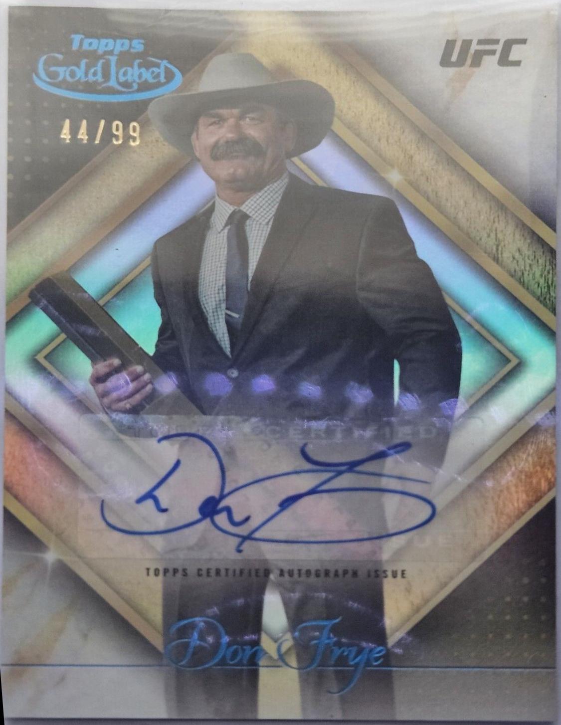 Don Frye 2024 Topps Gold Label UFC Golden Greats Autographs #GGA-DFR Blue