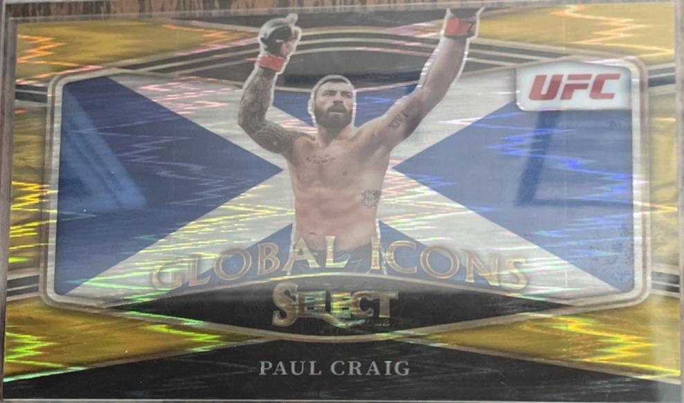 Paul Craig 2022 Panini Select UFC Global Icons #28 Gold Flash