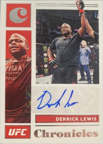 Derrick Lewis 2021 Panini Chronicles UFC Chronicles Signatures #4 Platinum