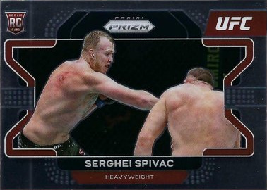 Serghei Spivac 2022 Panini Prizm UFC Base #70 Blue Shimmer