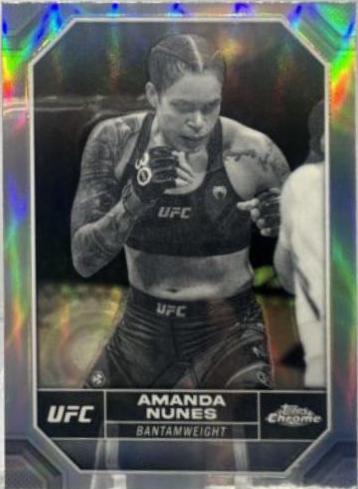 Amanda Nunes 2024 Topps Chrome UFC Base #15 Negative Refractor
