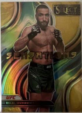 Belal Muhammad 2023 Panini Select UFC Sensations #19 Gold
