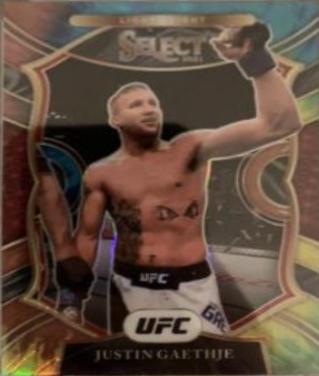 Justin Gaethje 2021 Panini Select UFC Octagonside #295 Tie Dye