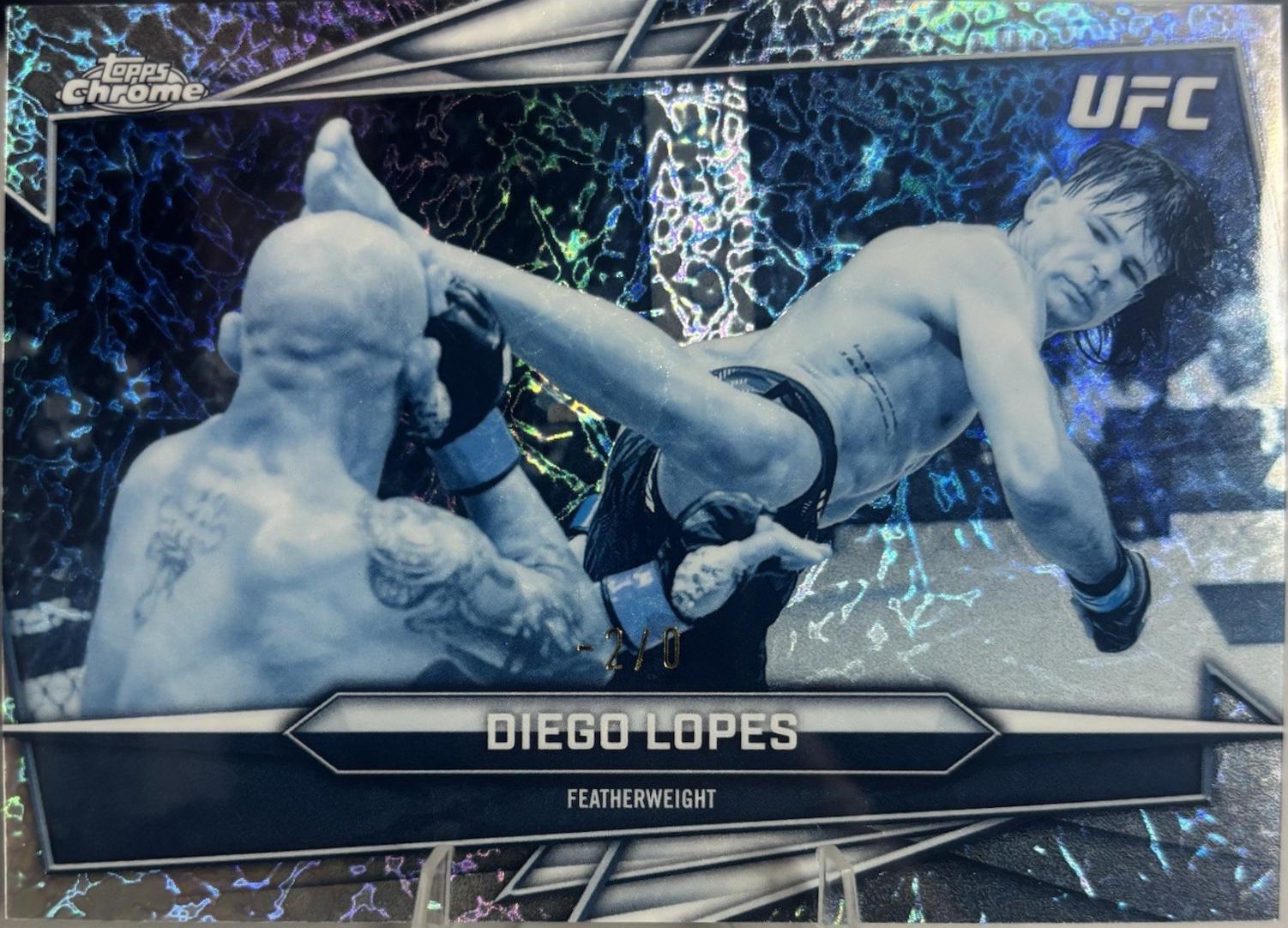 Diego Lopes 2026 Topps Chrome UFC Base #128 Frozenfractor