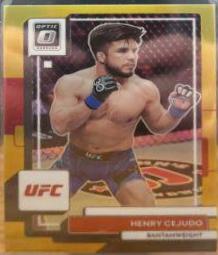 Henry Cejudo 2023 Panini Donruss Optic UFC Base #9 Gold