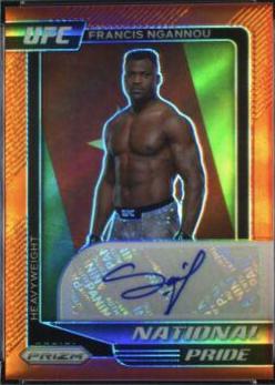 Francis Ngannou 2021 Panini Chronicles UFC Chronicles Signatures #8 Red