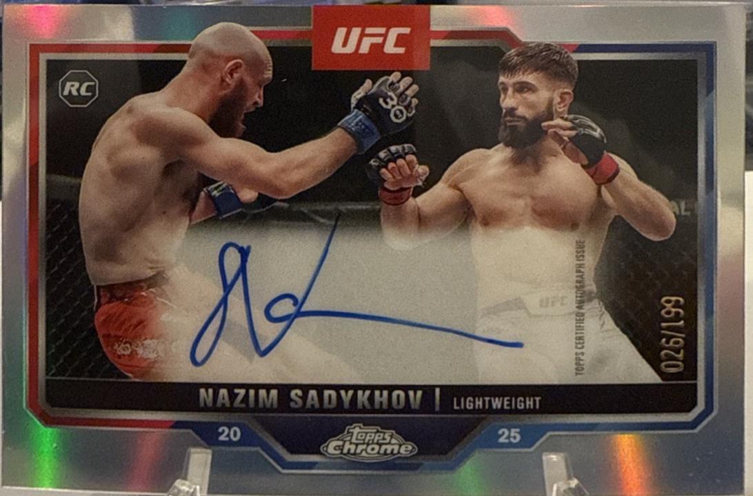 Nazim Sadykhov 2025 Topps Chrome UFC Chrome Rookie Autographs #CRA-NS Refractor