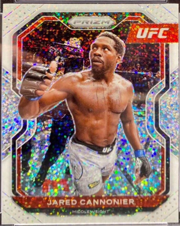 Jared Cannonier 2021 Panini Prizm UFC Base #44 White Sparkle