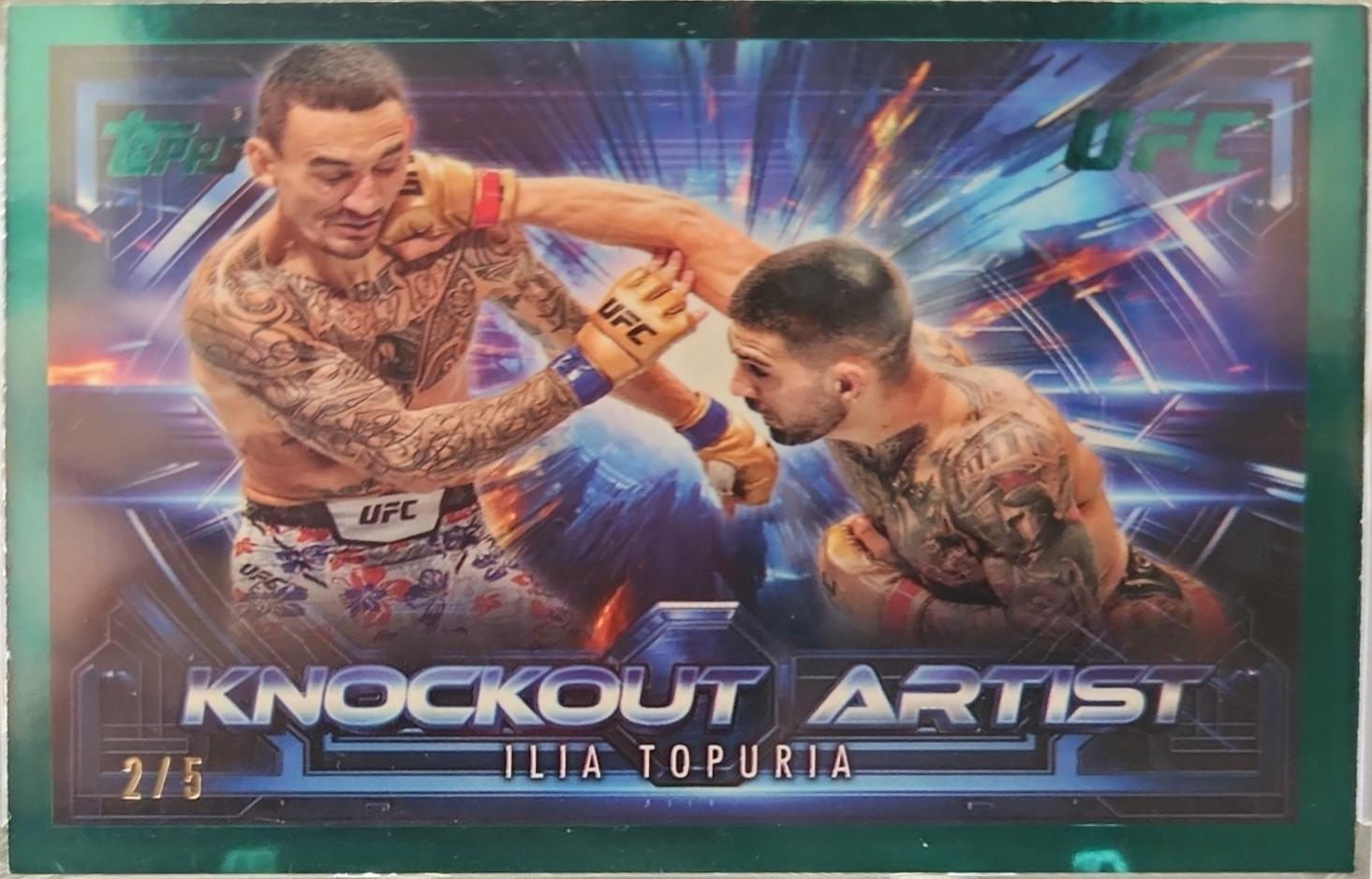 Ilia Topuria 2025 Topps Knockout UFC Knockout Artists #KA-21 Emerald