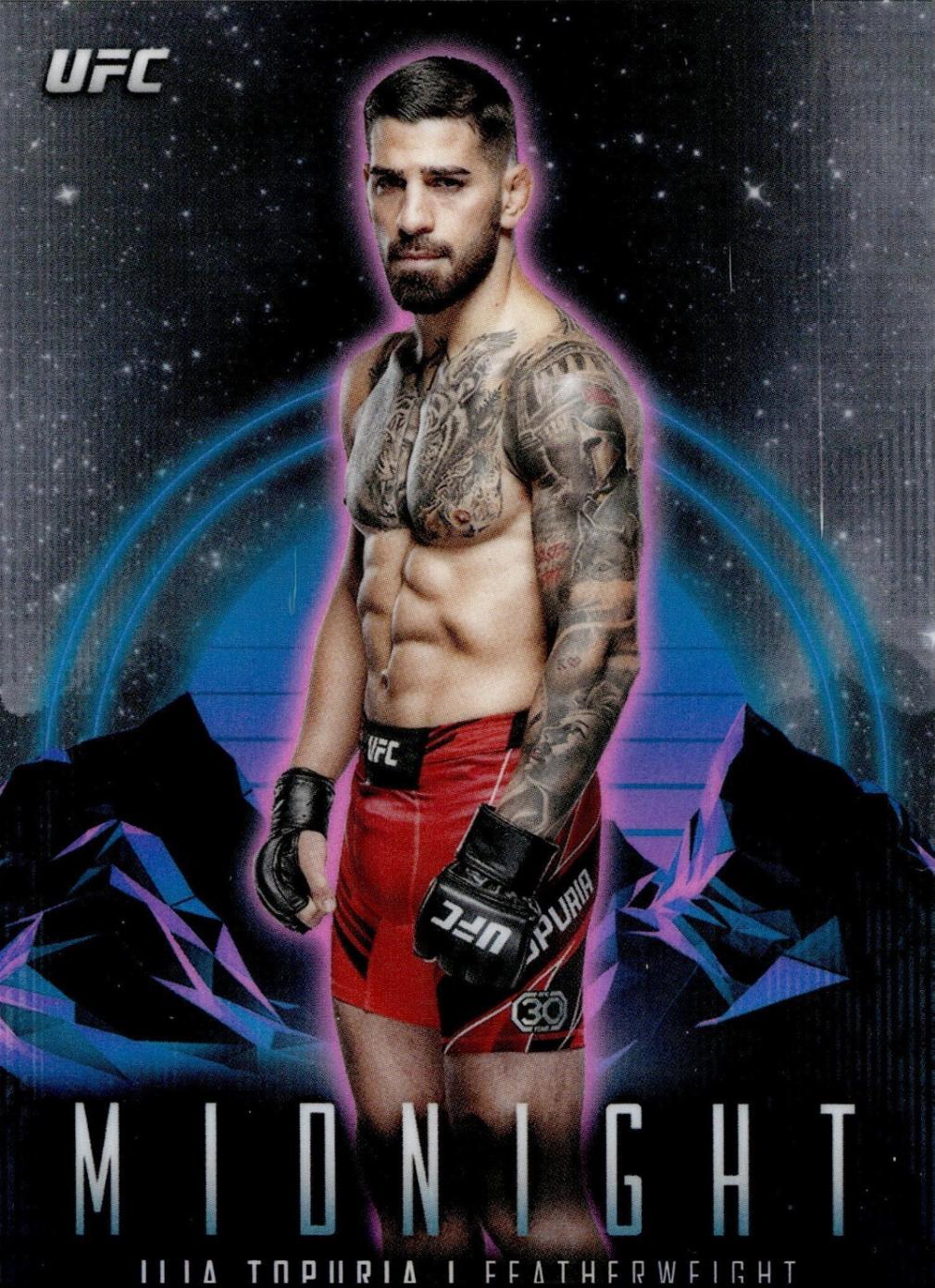 Ilia Topuria 2024 Topps Midnight UFC Base #82 Moon Beam