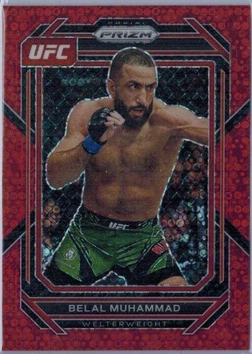 Belal Muhammad 2023 Panini Prizm Under Card UFC Base #113 Red