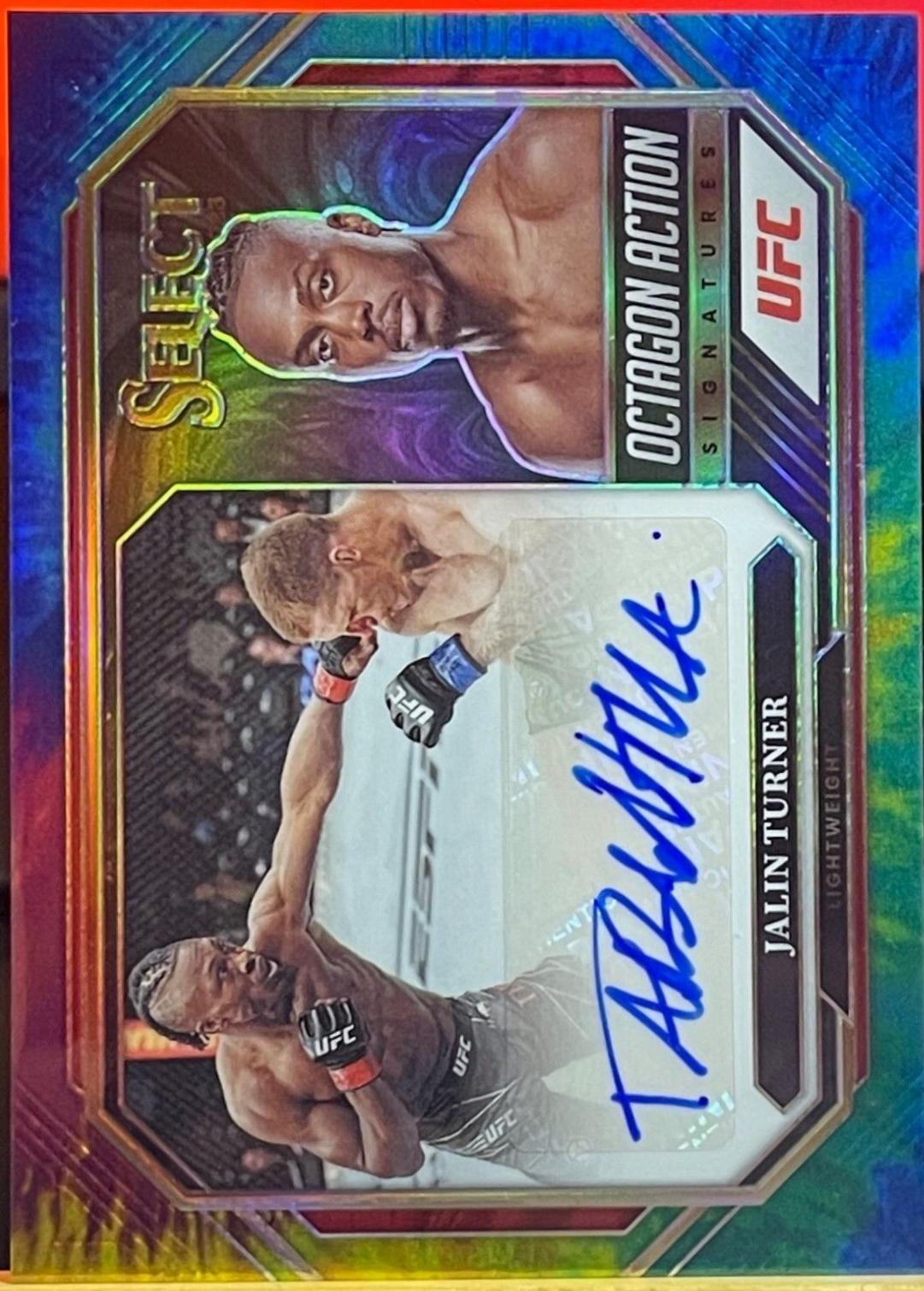 Jalin Turner 2023 Panini Select UFC Octagon Action Signatures #36 Black