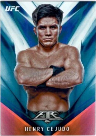 Henry Cejudo 2017 Topps UFC Fire Base #38 Blue