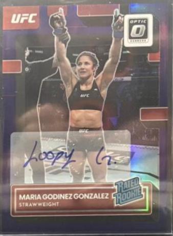 Maria Godinez Gonzalez 2023 Panini Donruss Optic UFC Base Rated Rookies Signatures #129 Purple