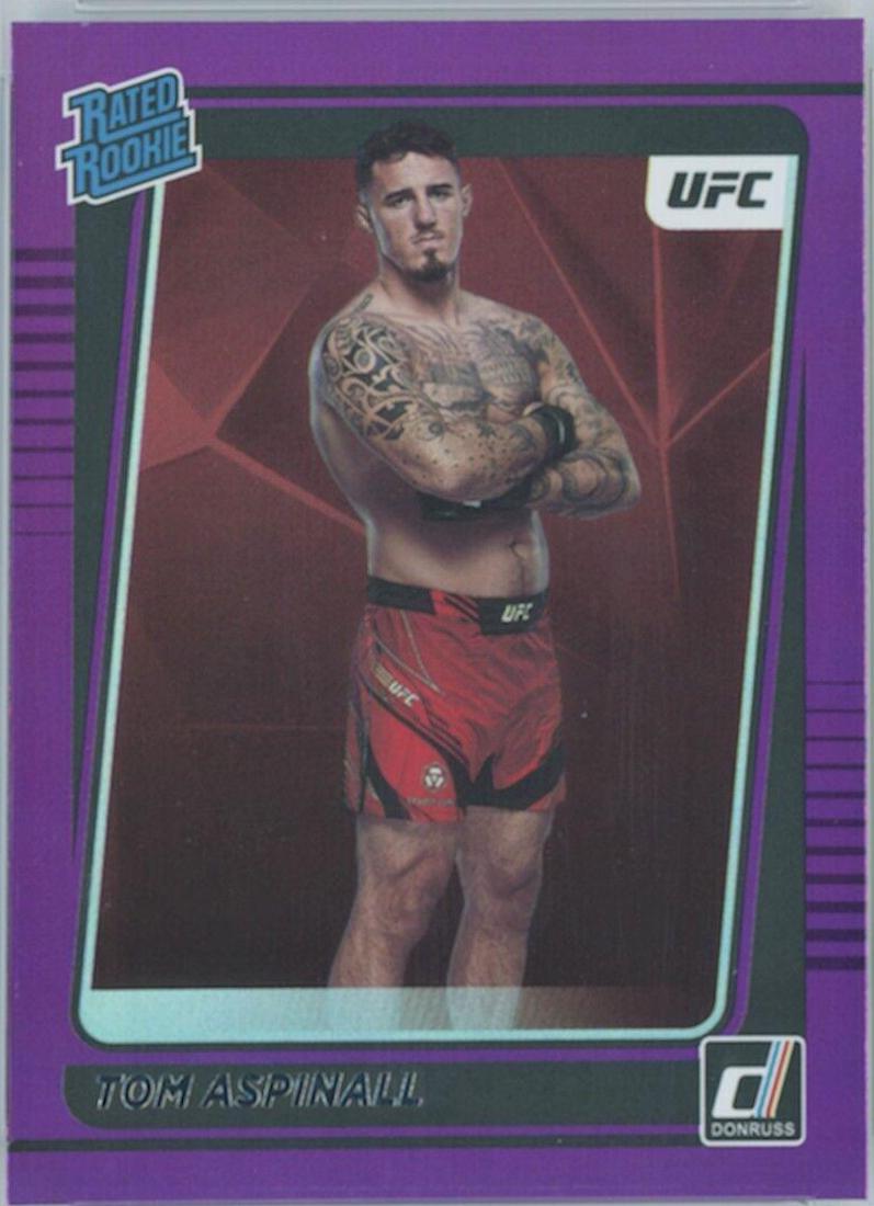 Tom Aspinall 2022 Panini Donruss UFC Base #216 Purple Flood