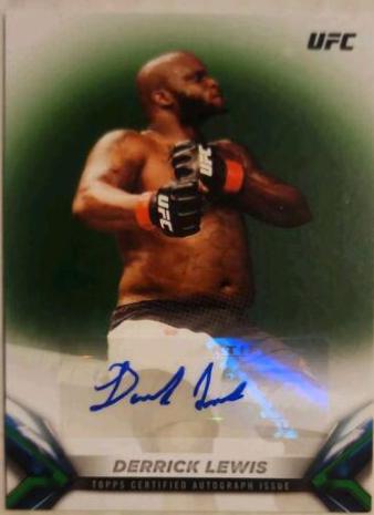 Derrick Lewis 2018 Topps UFC Knockout Knockoutautographs #KA-DL Green