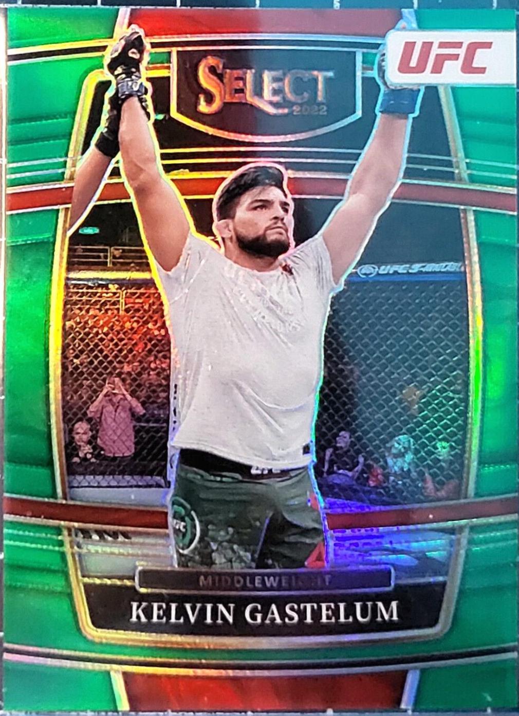 Kelvin Gastelum 2022 Panini Select UFC Concourse #38 Green