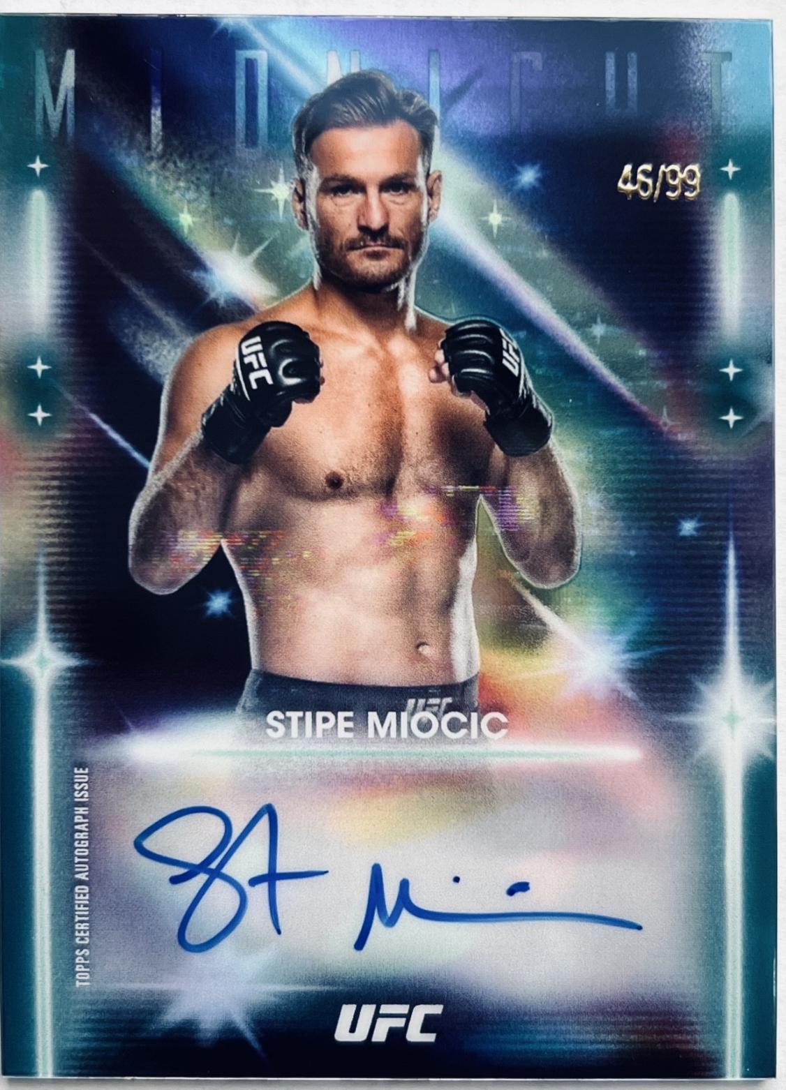 Stipe Miocic 2025 Topps Midnight UFC Glimmer Graphs #GRG-SM Twilight