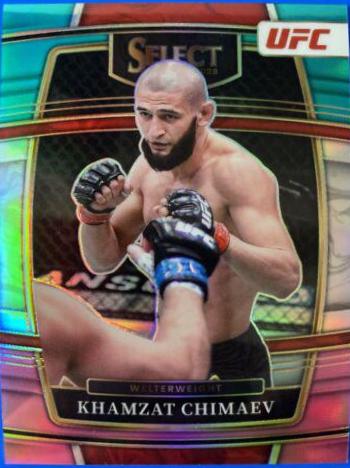 Khamzat Chimaev 2022 Panini Select UFC Concourse #39 Teal and Pink