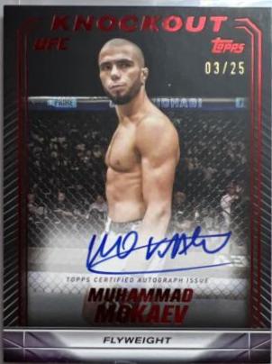 Muhammad Mokaev 2024 Topps Knockout UFC Knockout Autographs #KNA-MMV Red
