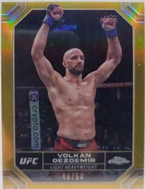 Volkan Oezdemir 2024 Topps Chrome UFC Base #195 Gold Refractor