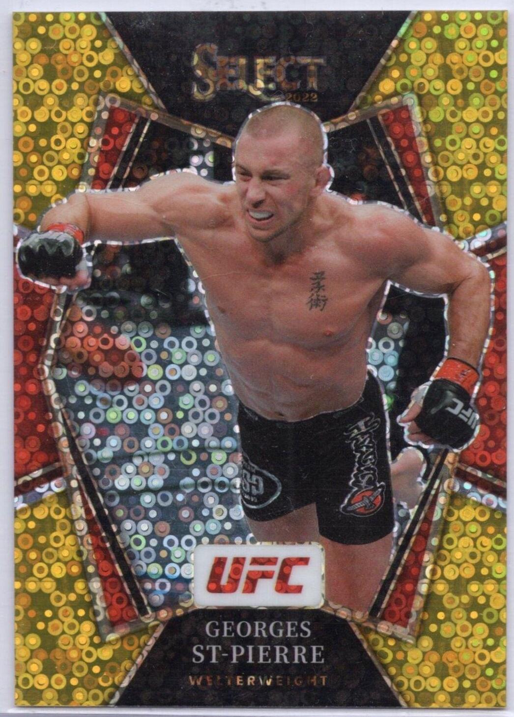Georges St-Pierre 2022 Panini Select UFC Premier Level #108 Gold Disco