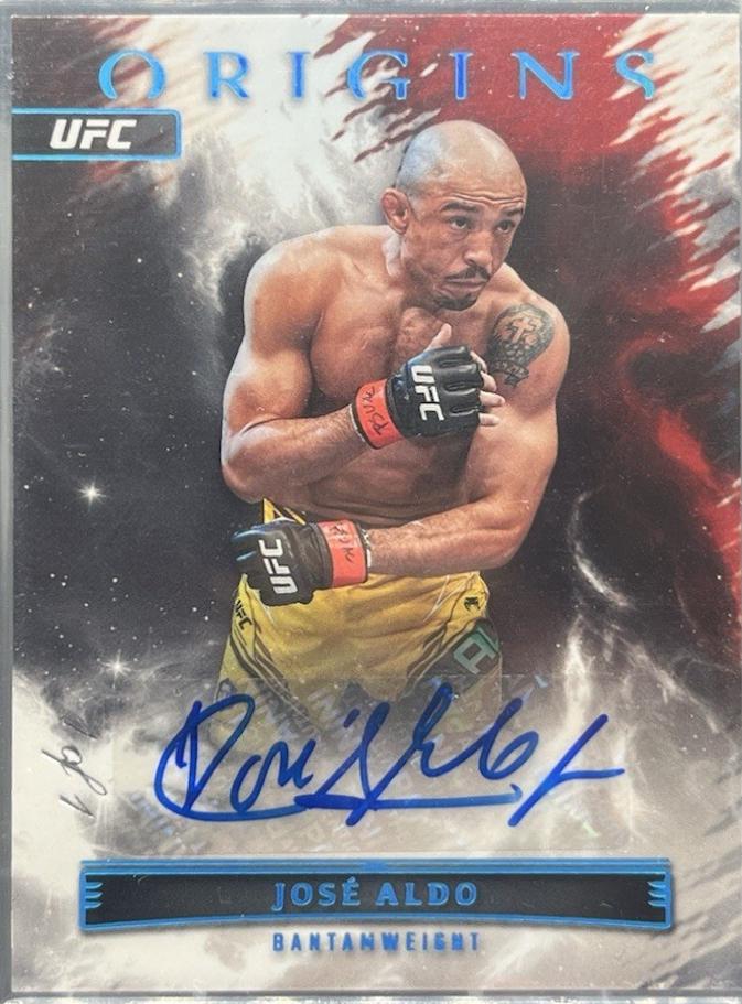 José Aldo 2023 Panini Chronicles UFC Origins Autographs #30 Platinum