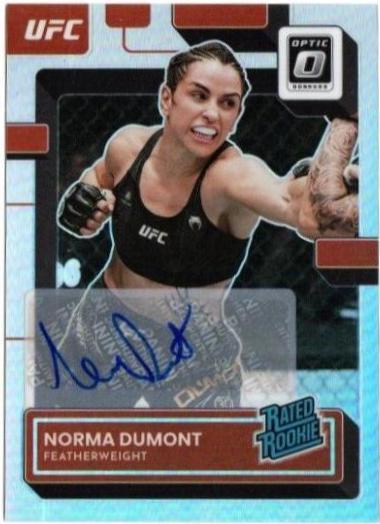 Norma Dumont 2023 Panini Donruss Optic UFC Base Rated Rookies Signatures #133 Holo