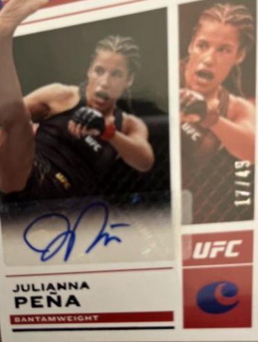 Julianna Peña 2023 Panini Chronicles UFC Chronicles Signatures #16 Blue