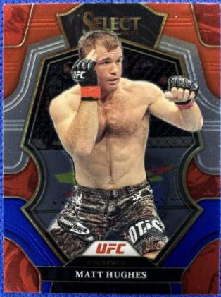 Matt Hughes 2023 Panini Select UFC Premier Level #117 Red Blue Prizm