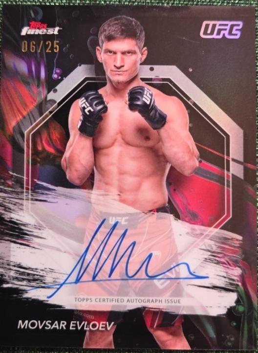 Movsar Evloev 2024 Topps Finest UFC Finest Autographs #FA-MEV Black Refractor