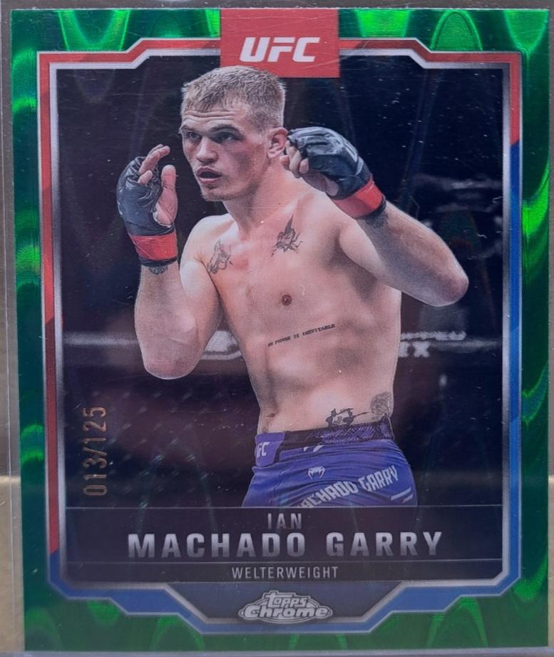 Ian Machado Garry 2025 Topps Chrome UFC Base #163 Green Wave