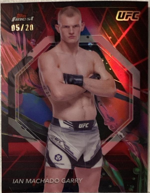 Ian Machado Garry 2024 Topps Finest UFC Base Common #76 Red Black Vapor Refractor