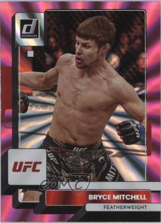 Bryce Mitchell 2023 Panini Donruss UFC Base #108 Pink Laser