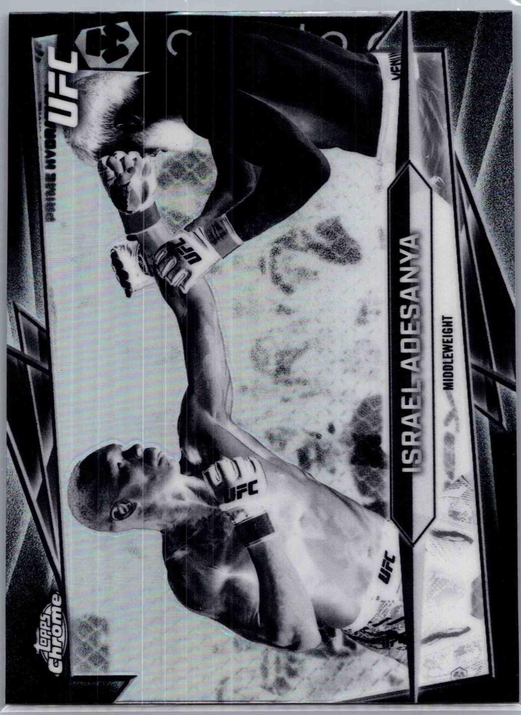 Israel Adesanya 2026 Topps Chrome UFC Base #197 Negative Refractor