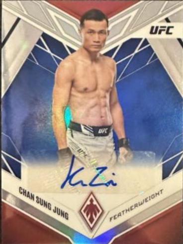 Chan Sung Jung 2023 Panini Chronicles UFC Phoenix Autographs #33 Blue