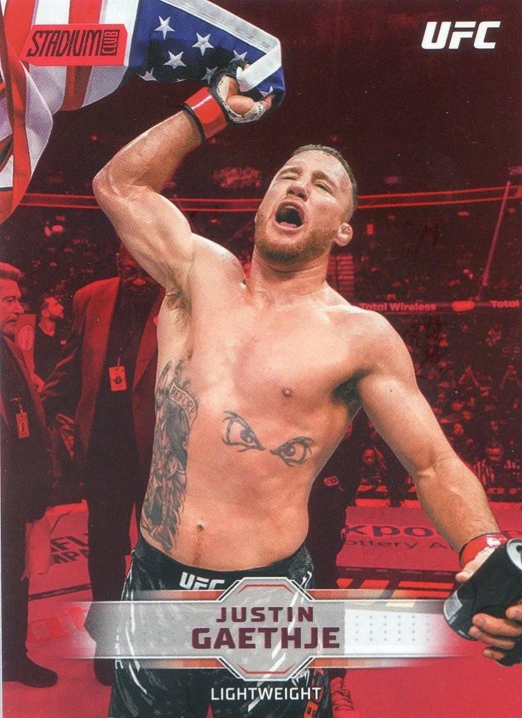 Justin Gaethje 2026 Topps Stadium Club UFC Base #23 Red