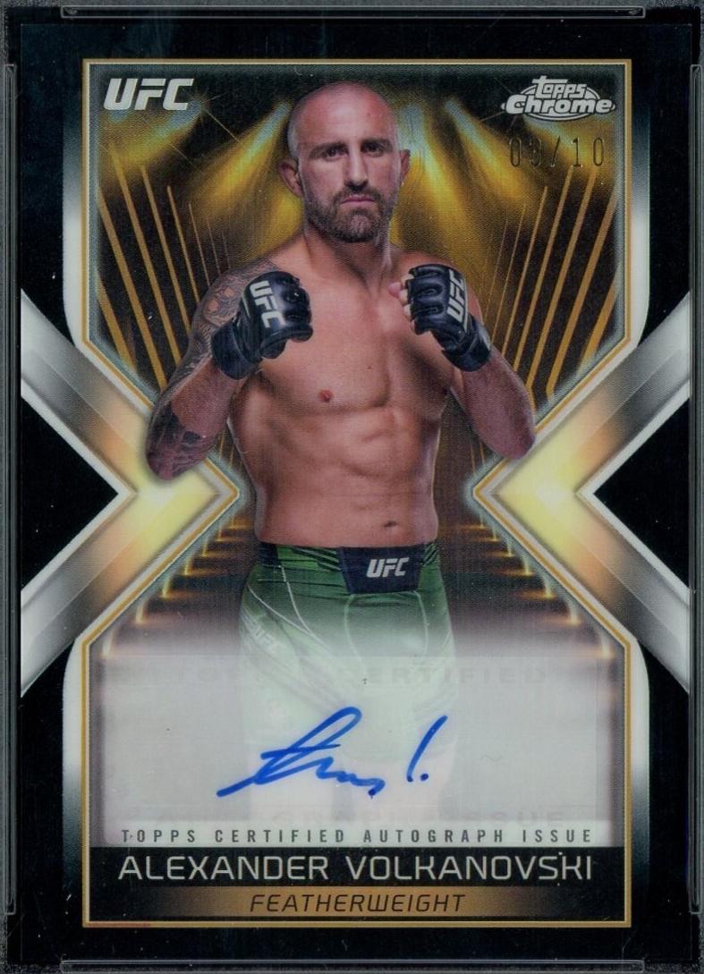 Alexander Volkanovski 2024 Topps Chrome UFC Main Event Autographs #MEA-AVO Black Refractor