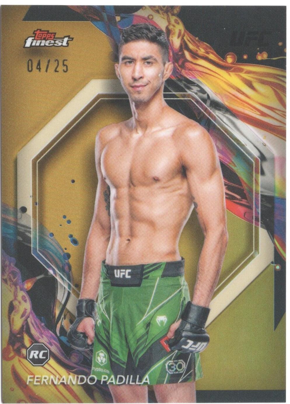 Fernando Padilla 2024 Topps Finest UFC Base Uncommon #167 Gold Refractor