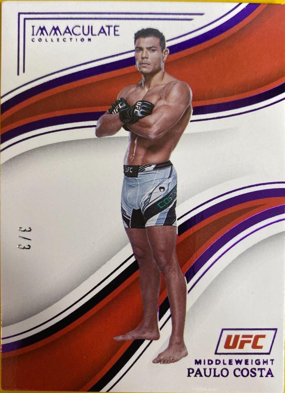 Paulo Costa 2023 Panini Immaculate Collection UFC Base #10 Purple