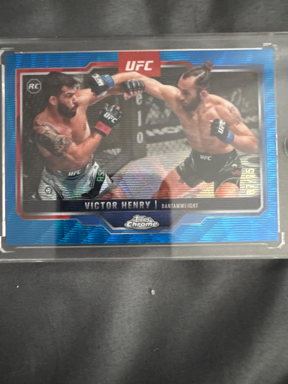 Victor Henry 2025 Topps Chrome UFC Base #59 Blue Wave Refractor